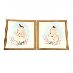 Vintage Halena Kitschy Retro Print Wall Art 1940’s